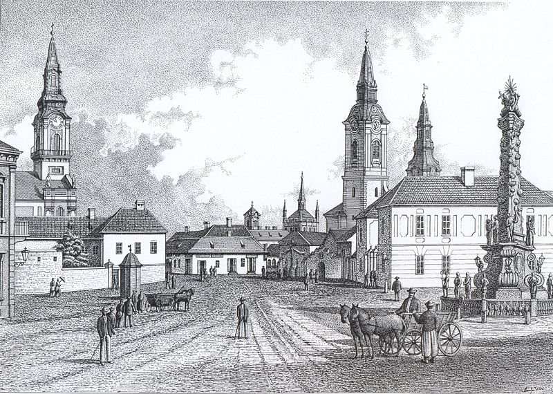 228 Kecskemét városközpontja az 1870-es években